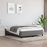 Maison Exclusive - Cadre de lit sans matelas Gris foncé 140x200 cm Tissu