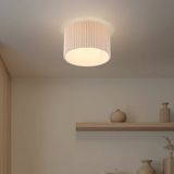 Lindby Plafondlamp Libbie, 1 Licht, Linnen, Metaal, Crèmekleurig
