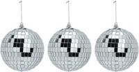 Inge-glas Inge Christmas Decor Disco kerstbal - 3x - zilver - D11 cm - glas/foam - discobal/discobol - kerstversiering