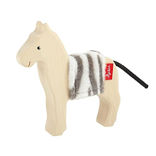 Sigikid 39505 houten dier zebra, Cudly Wudly dierenfiguur van hout