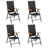 VidaXL Ensemble de jardin 5 pièces noir, marron