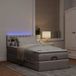 Maison Exclusive - Cadre de lit ottoman avec matelas taupe, 80x200 cm, textile