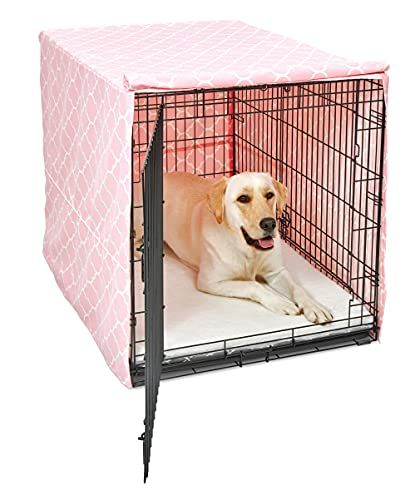 Dog Crate Cover for New World & Midwest Crates - 42" - Pink Designer Pattern