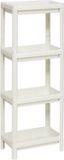 5Five Opbergrek Badkamer - Kunststof - Wit - 37 x 22 x 100 cm - Organiser met 4 planken