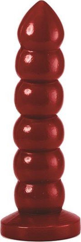WAD Beyonder Geribbelde Dildo - Rood - Waterproof - Nederlands Handleiding - 8718788879672
