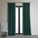 HPD Signature Gordijnen, fluweel, thermische verduisteringsgordijnen, voor woonkamer, 213 cm lang (1 paneel), roedezak, isolerend, raamgordijnen, 127 x 213 cm (b x l), groen (Blackforest Green)