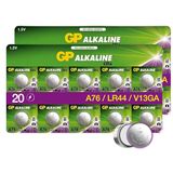 GP Extra Alkaline knoopcell LR44 batterij 1,5V 20 stuks