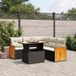 Maison Exclusive - Ensemble de meubles de jardin 6 pièces avec canapé et coussins, noir, en polyrotin