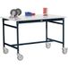 Manuflex BB4024.7016 table d'appoint mobile de base avec roulettes en acier anthracite RAL 7016, LxlxH : 1000 x 800 x 850 mm anthracite