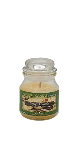 Nature Candle 166836 Geurkaars"Fruity Vanilla, 100% Vegetalwas, 90 g, Assortito, 1s