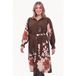 YOEK Plus Size jurk - meerkleurig