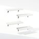 Furinno Tanna 22 inch wandmontage badkamer drijvende display planken, witte textuur, set van 4