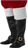Smiffys Santa Boot Covers Kostuum Schoenhoezen - Zwart