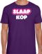 Bellatio Decorations Verkleed T-shirt voor heren - slaapkop - paars - S