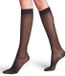 FALKE Energize half doorzichtig met compressie materiaal sheer 30 DEN kniekousen dames zwart - maat 39-40