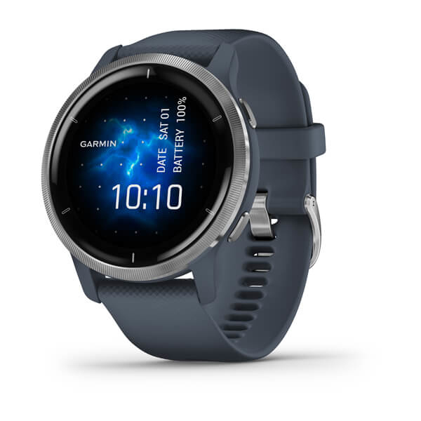 Garmin Venu 2 Smartwatch - 45mm - AMOLED - GPS - Granite Blue