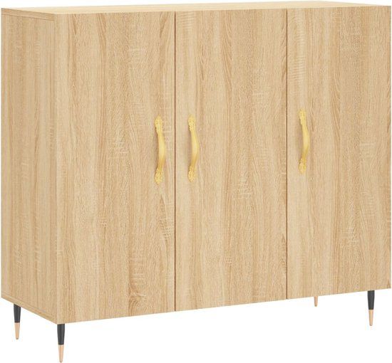 vidaXL Dressoir Sonoma Eikenhout 90x34x80 cm