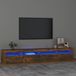Maison Exclusive - Meuble TV avec éclairage LED, aspect chêne fumé, 240x35x40 cm
