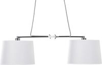 Beliani FUCINO Hanglamp - Wit - Polyester - 2 lichtpunten