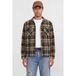 JACK & JONES relaxed fit geruit twill overshirt - zwart