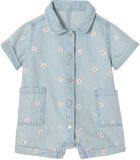 Vertbaudet Denim combishort babymeisjes