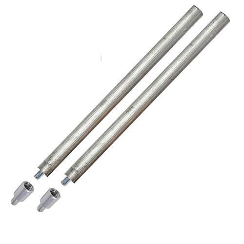 LA LUPE 2 magnesiumanoden 22 x 350 mm. Voor elektrische thermoskan + 2 adapters voor verschillende schroefdraad M8 tot M6: Opferanode voor verwarming, compatibel met alle grote merken