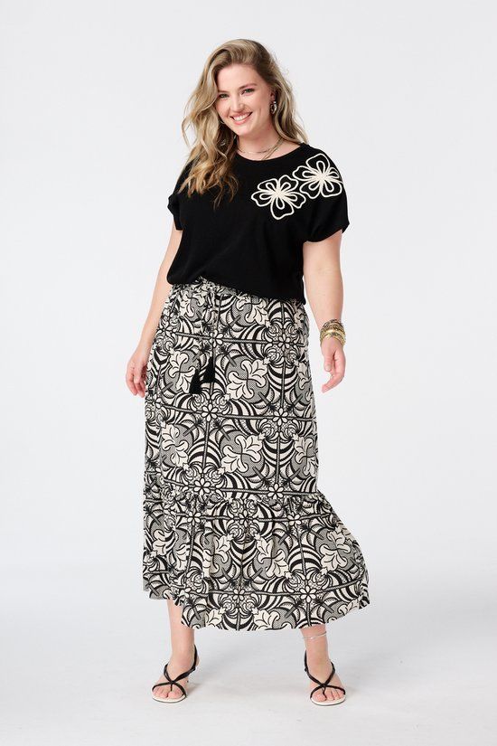 MS Mode Rok Maxi rok met print