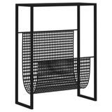 VidaXL Tijdschriftenrek 35x15x45 cm staal zwart