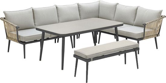 Garden Impressions Ralph lounge dining set 6-delig - natural rotan