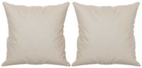 vidaXL Sierkussens 2 st 40x40 cm microvezelstof crèmekleurig