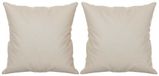 vidaXL Sierkussens 2 st 40x40 cm microvezelstof crèmekleurig