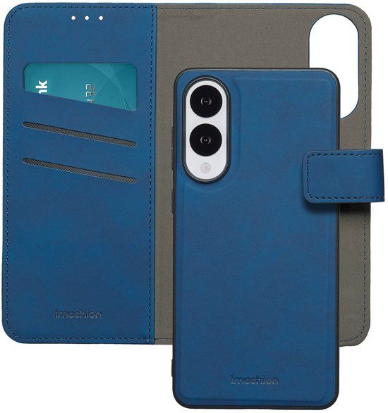 imoshion Hoesje - Geschikt voor Samsung Galaxy S25 Edge - Uitneembare 2-in-1 Luxe Bookcase - Blauw