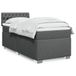 Maison Exclusive - Lit boxspring avec matelas, gris foncé, 100 x 200 cm, textile