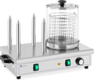 Royal Catering Hotdog-maker - 550 W - 4 verwarmde spiesjes