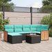 Maison Exclusive - 7-delige loungeset pour le jardin avec coussins, rotin synthétique noir