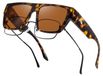 Oversized zonnebril met UV400 bescherming en gepolariseerde lenzen