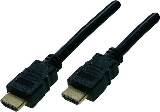 Schwaiger HDM0070043 HDMI-kabel HDMI Aansluitkabel HDMI-A-stekker, HDMI-A-stekker 0.70 m Zwart 4K UHD, Vergulde steekco