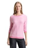 Tom Tailor Denim Sweatshirt met streepmotief - Maat XXL - tonal rose structure stripe