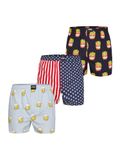 Happy Shorts Wijde Boxershorts Heren Met Print 3-Pack - Maat M