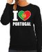 Bellatio Decorations I love Portugal supporter sweater / trui voor dames - zwart - Portugal landen truien - Portugese fan kleding dames XXL