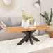 DESIGN IN Acacia Solid Wood Oval Table Top 100x40x3.8 cm