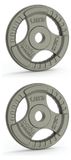 Haltères Tri-grip en fonte - gris - 2x1,25 kg - trou 1