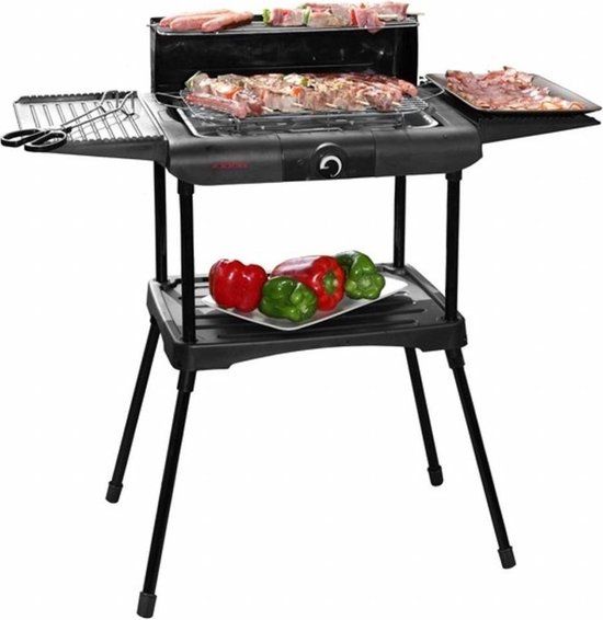 Gardalux Elektrische Barbecue - Grilloppervlak 36x24 cm - 2000W - Zwart