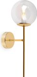 SIENA LAMPE MURALE DORÉE, 1 LAMPE EN VERRE, culot E14