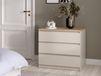 Commode NAIADE 3 tiroirs cachemire/chêne jackson