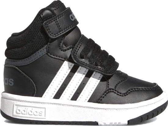adidas Performance Hoops Mid Schoenen - Kinderen - Zwart - Maat 21