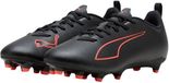 Puma Ultra 6 Play FG/AG Voetbalschoenen Junior Zwart/Rood Maat 35.5