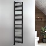 Hudson Reed Kent Sèche-serviettes électrique plat Anthracite 120 cm x 50 cm