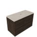 Saniclass Holz Pure Badkamermeubelset - 100x45x63cm - Travertine natuurstenen topblad - 1 kraangat - 2 lades - mat eiken charcoal (hout) SW1420788/SW1242430