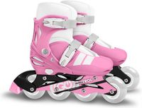 Inline STAMP SAS Adjustable IN-LINE SKIDS CONTROL Girl size 30-33 Pink/White Hardboot Aluminium